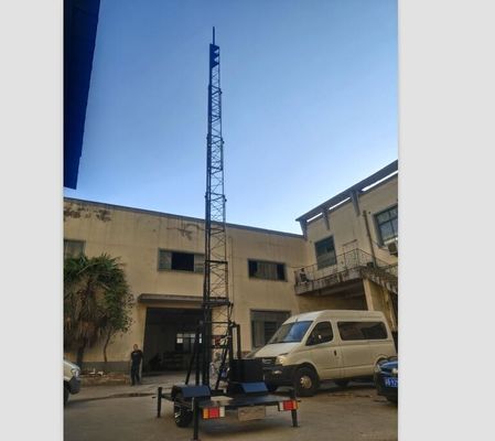25m Cell On Wheels COW Cell Station Portable Cell Tower Telescoping