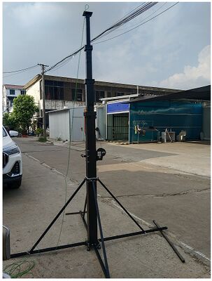 manual telescopic mast hand crank up light tower mast 9m 30ft